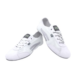 Sapatilha Slim Branca com listra Prata