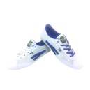 Sapatilha Slim Branca com listra Azul marinho