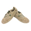 Sapat&ecirc;nis Rasteira Bege de camur&ccedil;a