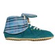 Bi-Bota, a botinha conversível, verde escuro com turquesa