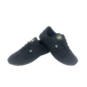 Sapat&ecirc;nis Rasteira Preta de camur&ccedil;a