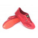 Sapatilha "Dan&ccedil;a" Vermelha com glitter