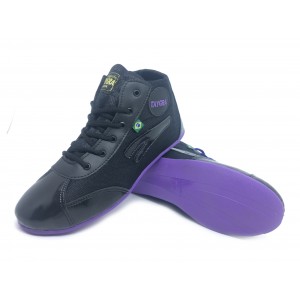 Botinha TAYGRA Preto com brilho, sola Dan&ccedil;a Roxa