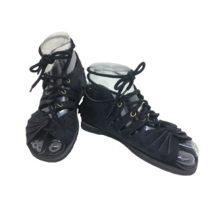 SANDALIA BO&Ecirc;MIA de camur&ccedil;a Aberta Preta